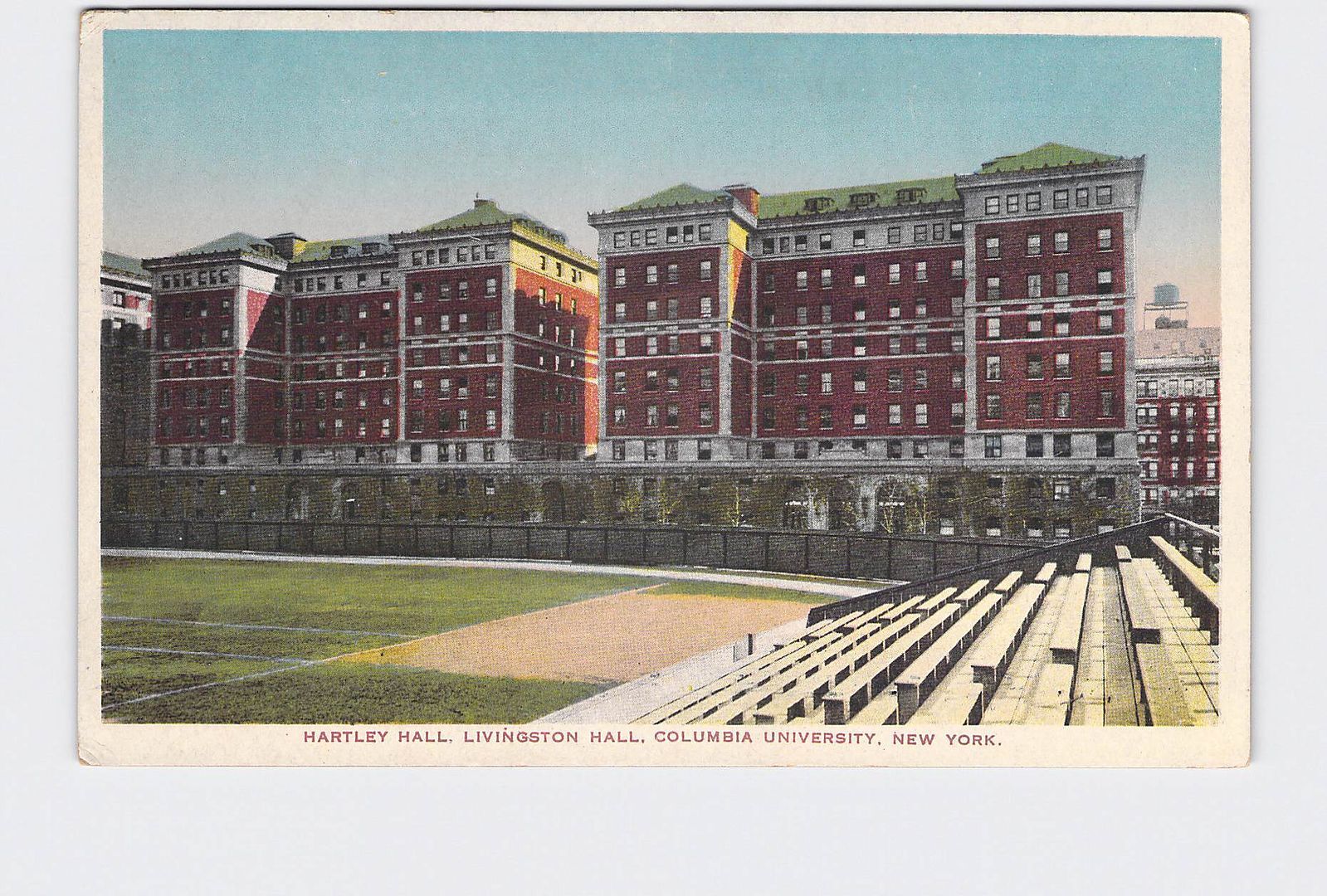 PPC Postcard NY New York City Columbia University Hartley Hall Livingston Hall
