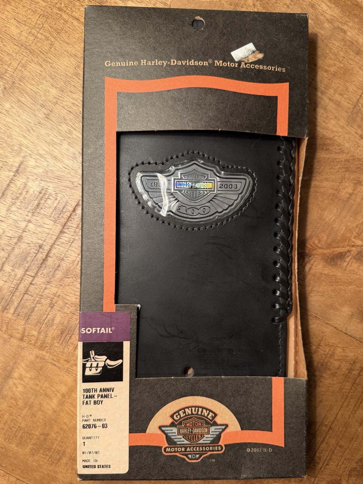 Harley-Davidson 100th Anniversary Tank Panel Fat Boy 62076-03 * Brand New *