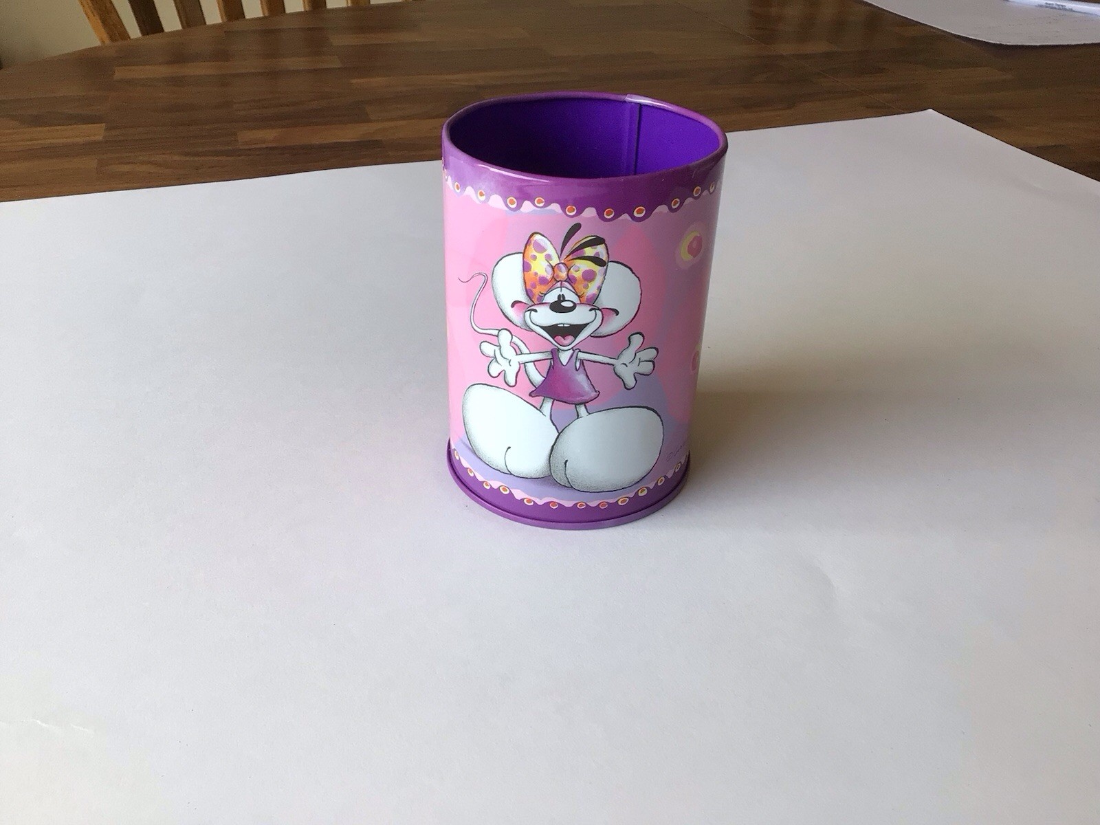 Diddl Diddlina Metal Pen Holder For Desk Vintage Collectible Cartoon Pre-owned