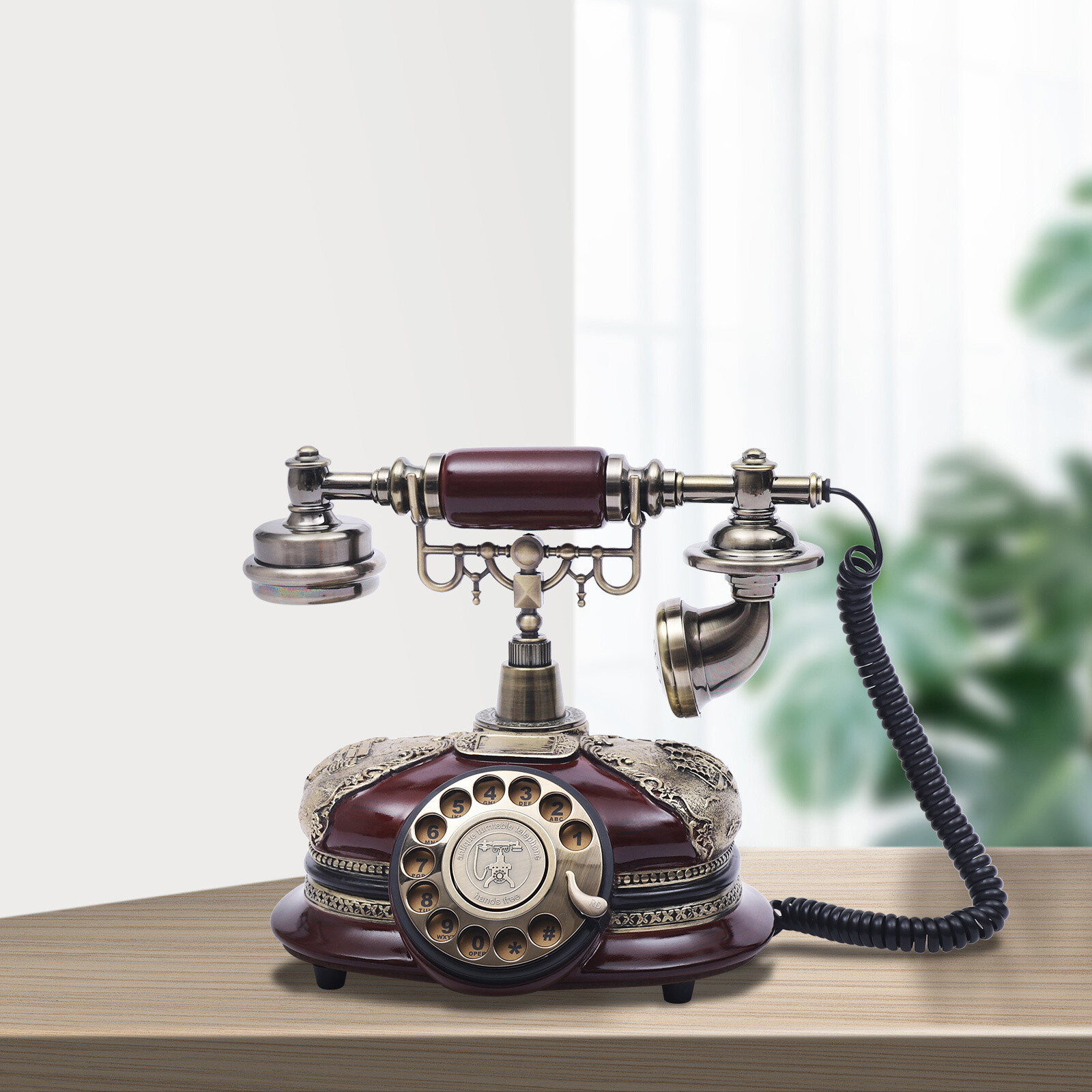 Antique Classic French Rotary Dial Working Telephone Vintage Home Decorations