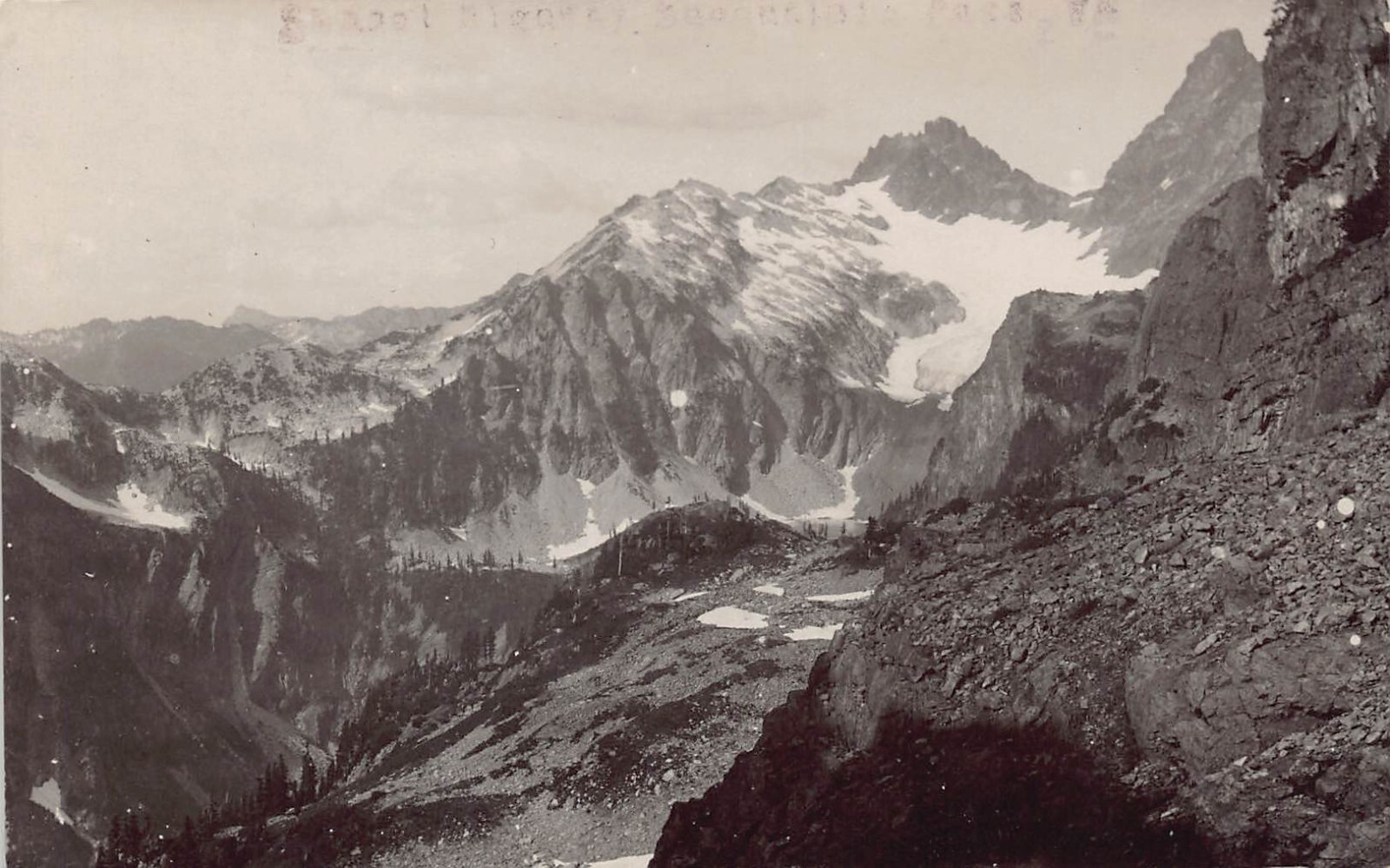 RPPC Overcoat Peak Chimney Rock Mount Baker Snoqualmie WA Photo Vtg Postcard D12