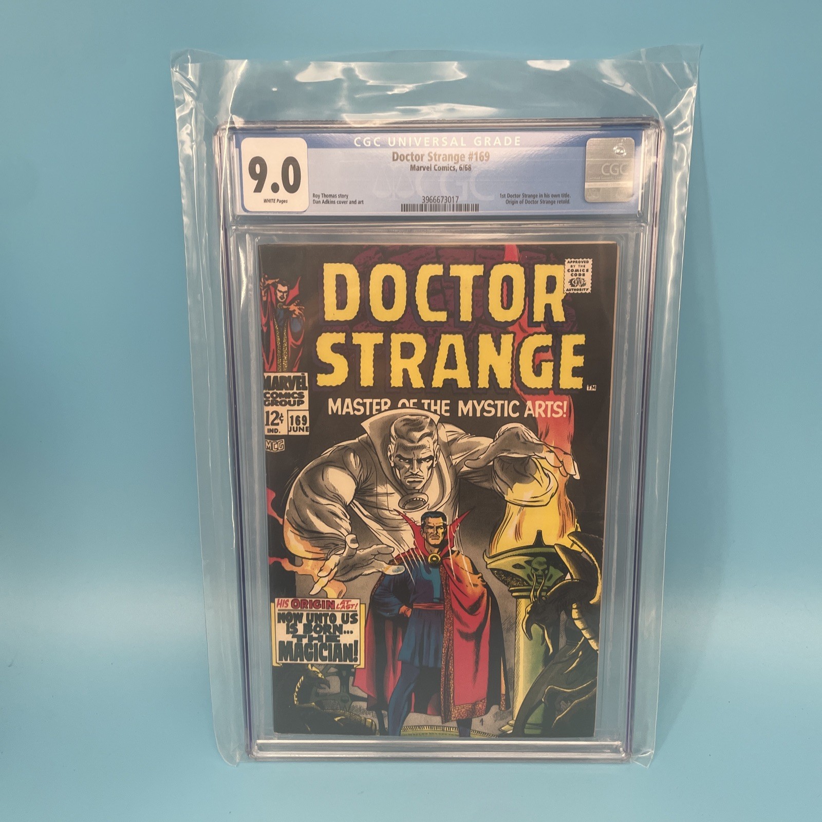 Dr. Doctor Strange #169 CGC 9.0 Marvel 1968 1st Issue & Origin WHITE Pages
