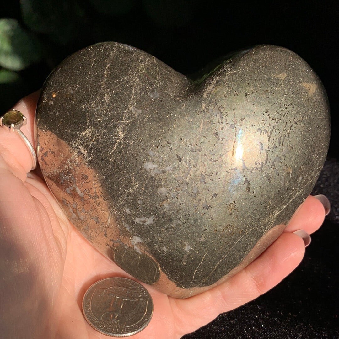 828 Gram Pyrite Heart