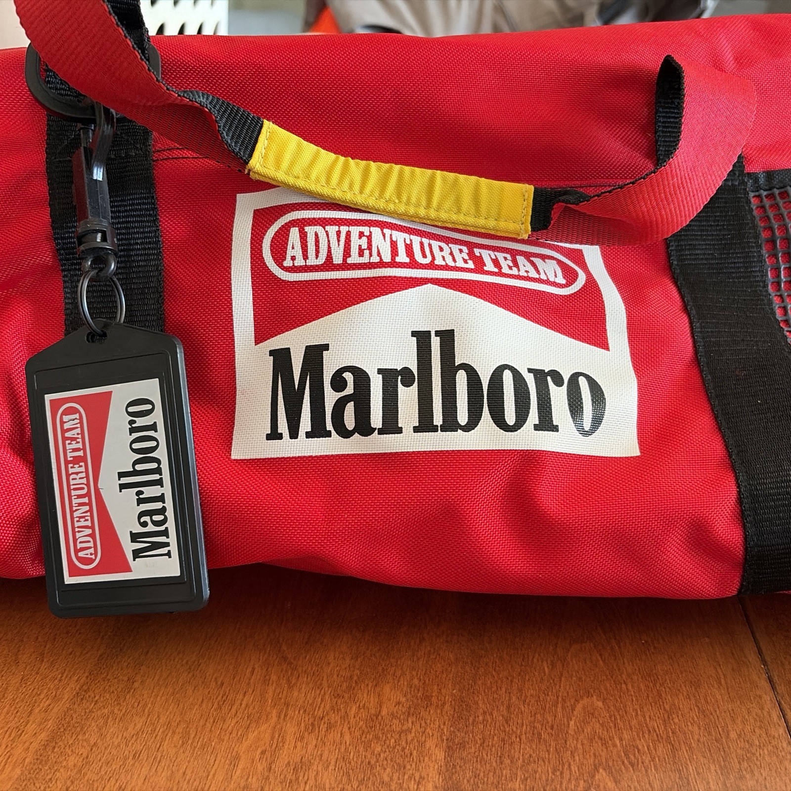 VTG 90'S Marlboro Adventure Team Lizard Rock Red Promo Duffel Gear Bag  