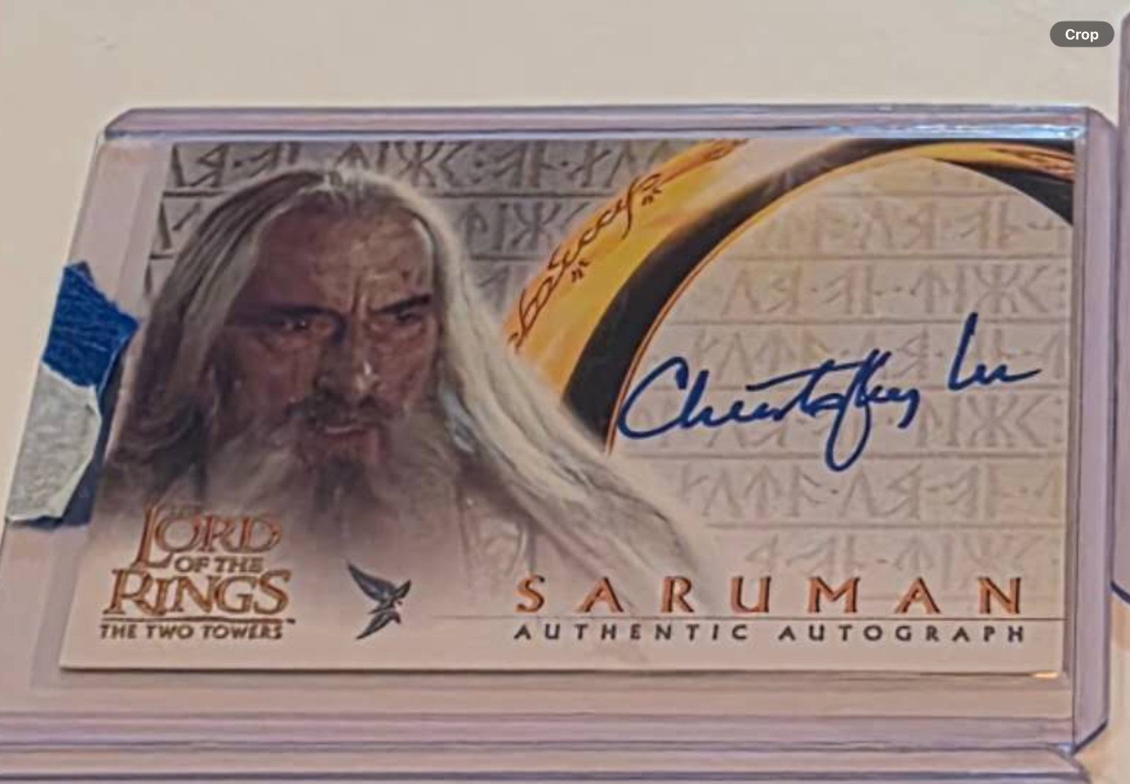 Christopher Lee Lord of The Rings Two Towers Saruman Autograph Card