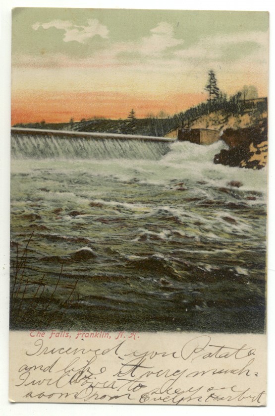 Franklin NH The Falls c1906 Postcard New Hampshire