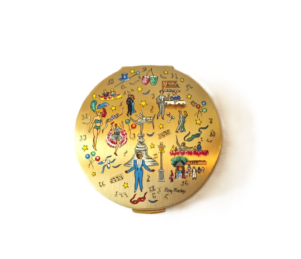 Vintage Happy New Year's Compact by Stratton