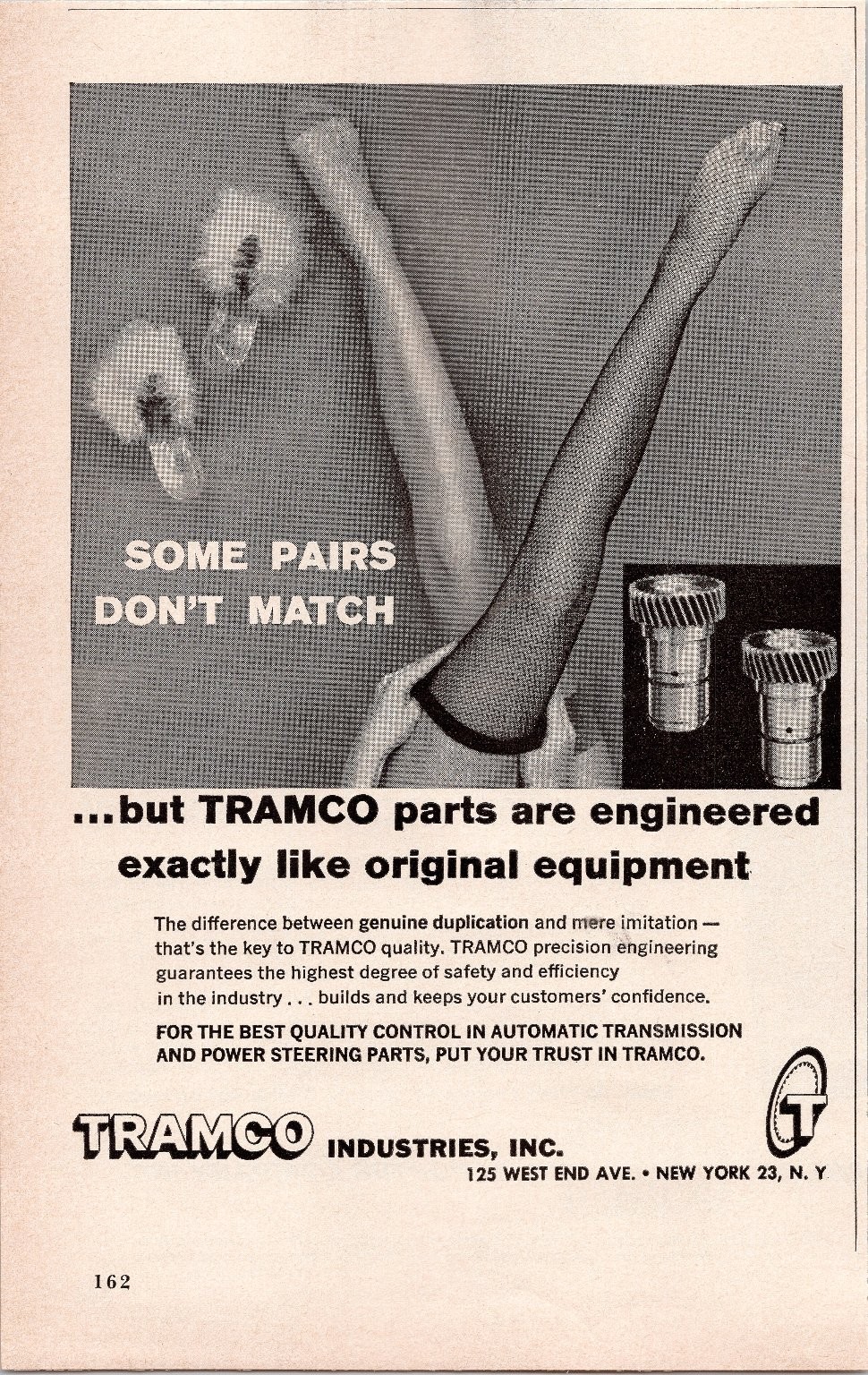 Vintage TRAMCO Transmission Power Steering Print Ad Womans Legs 1960s Auto Parts
