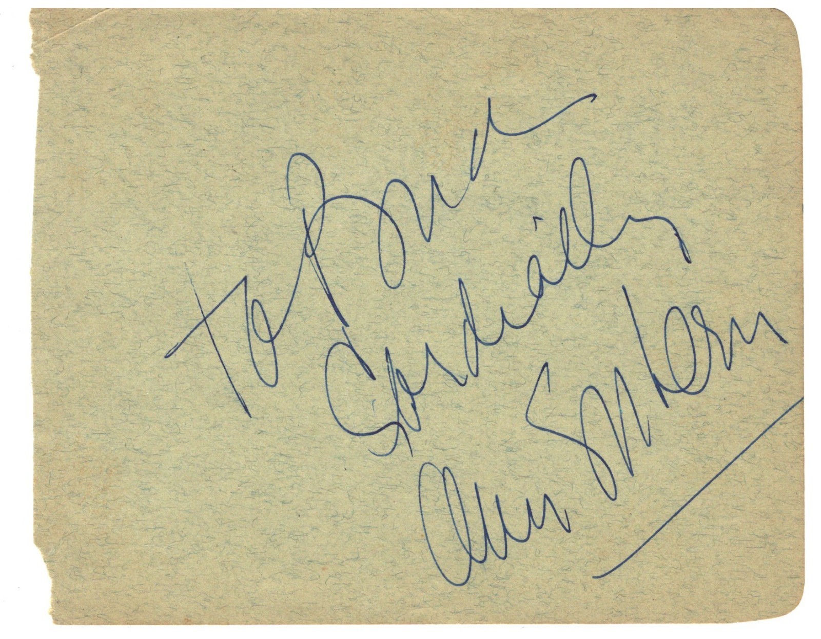 ACTORS ANN SOUTHERN AND PRESTON FOSTER AUTOGRAPHS SIGNED ON OLD ALBUM PAGE
