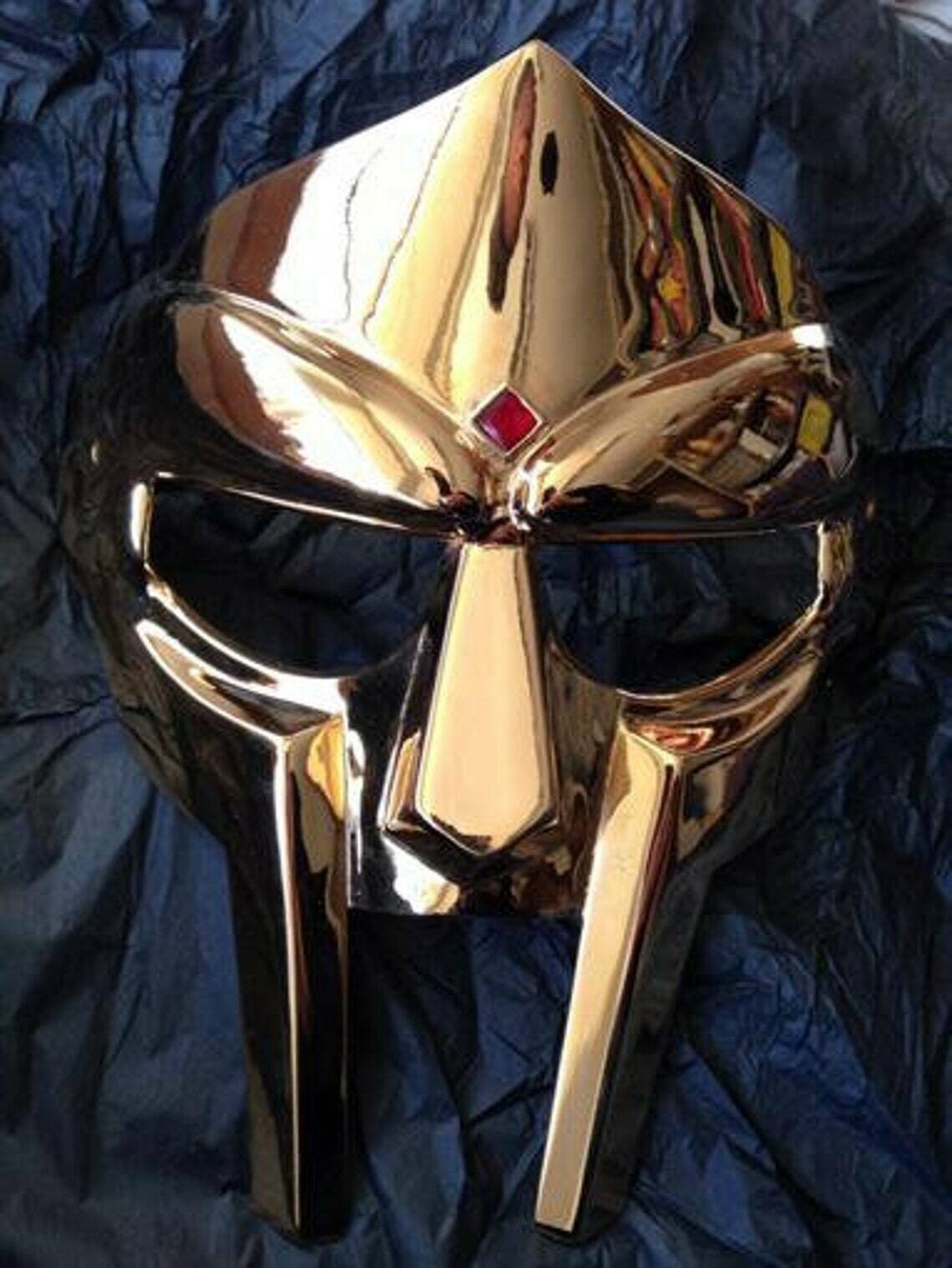 Christmas 18G Steel Brass Face Armor Medieval MF Doom Mask Gladiator Mad-villain