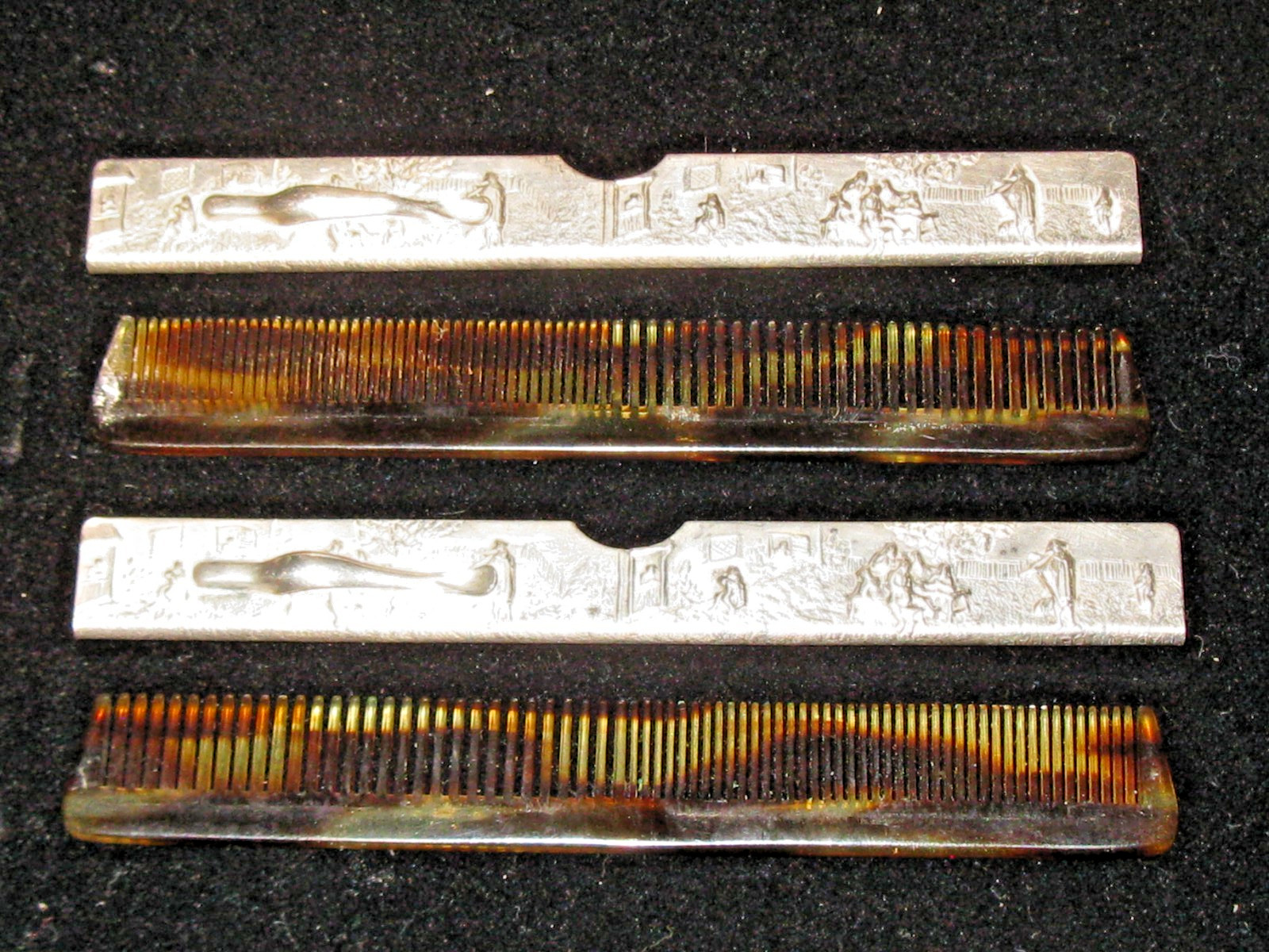 VTG Vintage 2 x Made in Denmark Silver Plated Comb & Case Hans Jensen? offer