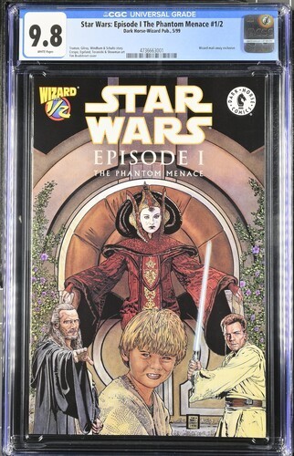 CGC 9.8 NM-M / Star Wars Episode I: The Phantom Menace #1/2 Wizard / 1st Anakin