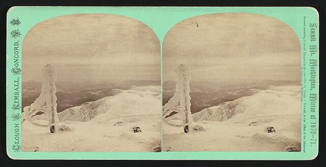 Photo:Mount Washington New Hampshire 1870s Snowy Summit Stereoview