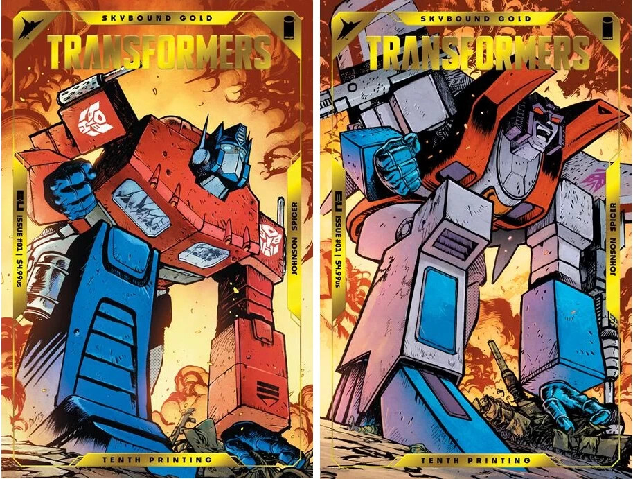 🌟FOIL🌟 TRANSFORMERS #1 (ADAM WARREN JOHNSON 10TH PRINT VARIANT SET) PRESALE