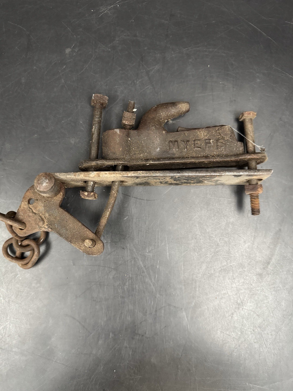 Vintage F. E. MYERS H-364 Cast Iron Hay Trolley Stop Ashland Ohio Assembly