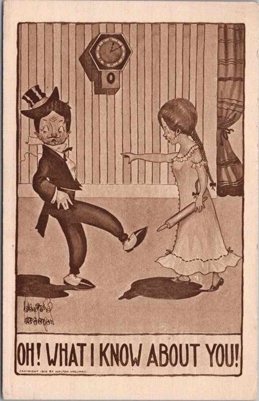 c1910s Artist-Signed WALTER WELLMAN Postcard \
