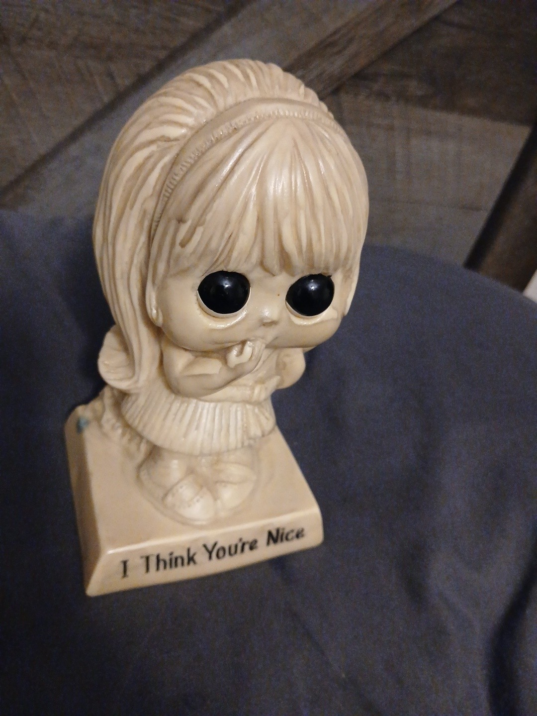 1970 Vintage R. & W. Berrie  I Think You're Nice Statue 