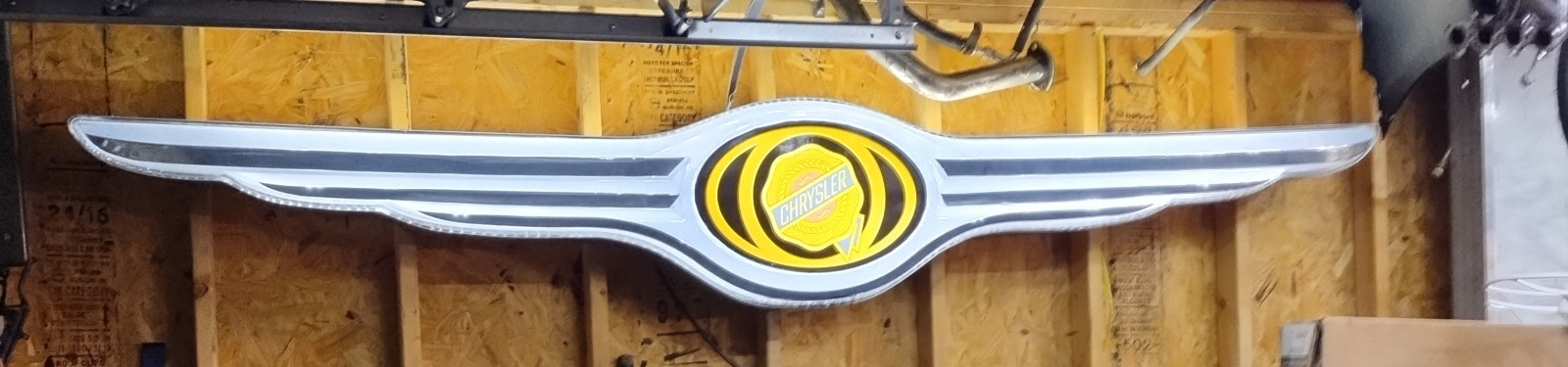 Ultra-Rare 9.5-Foot Vintage Chrysler Dealership Wing Sign