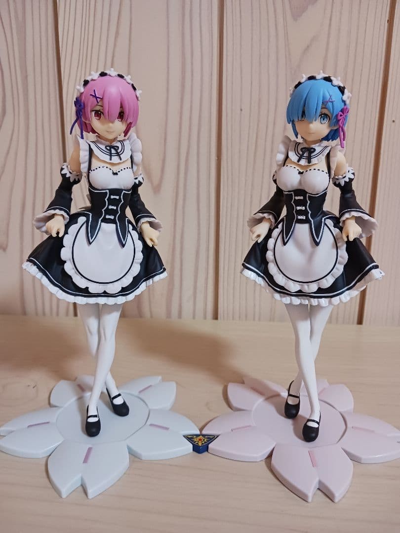 Re Zero Rem and Ram PM Figure Set Maid Outfit Collectible Anime Japan