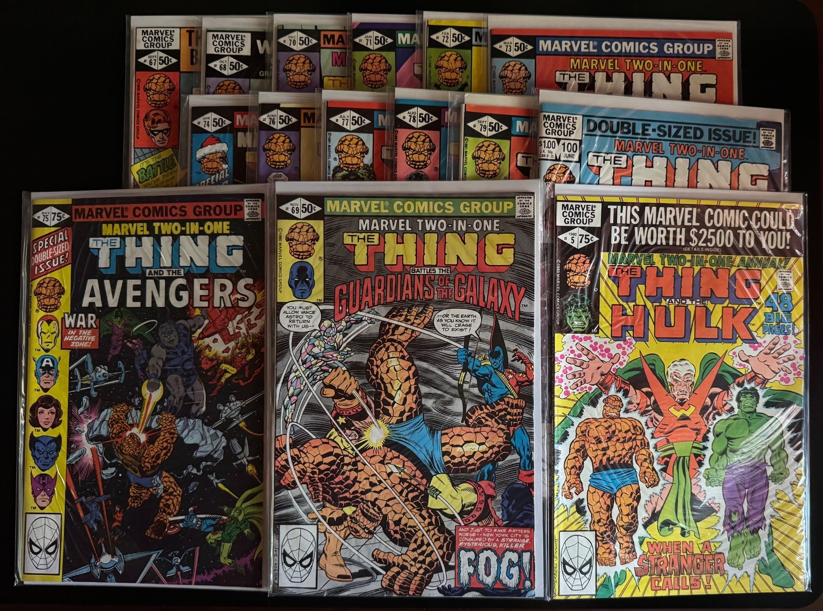 Marvel Two-In-One [Lot Of 15] #67-79, 100 Annual #5 The Thing VF - Cool Set