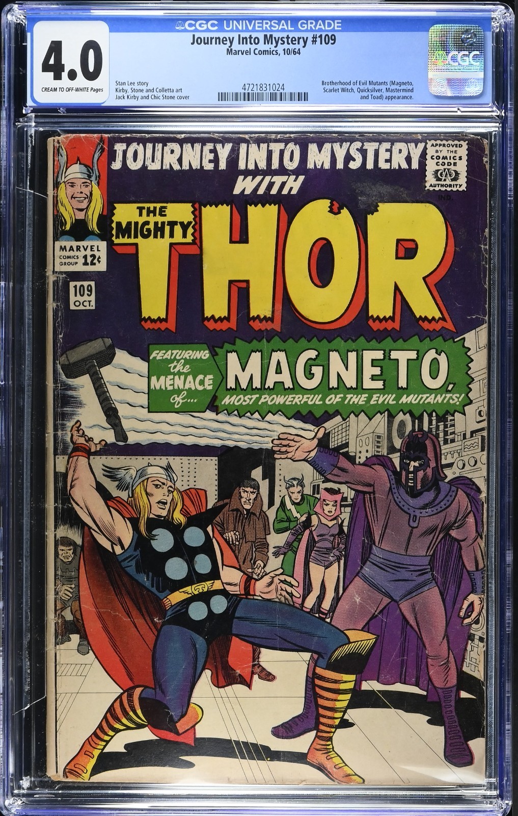 Journey Into Mystery 109 CGC 4.0