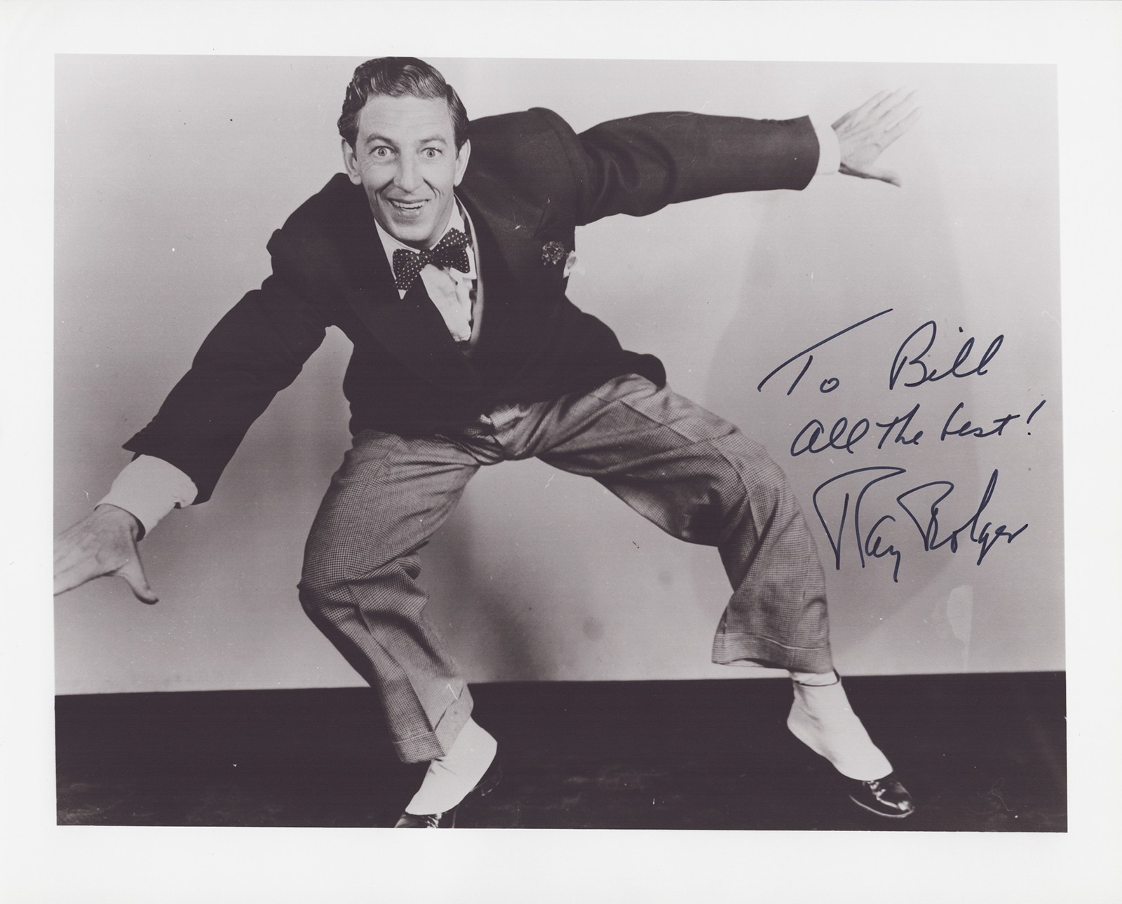 RAY BOLGER - AUTOGRAPHED INSCRIBED PHOTOGRAPH