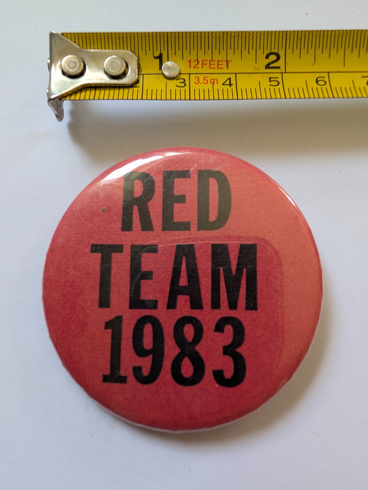 Vintage Pin Pinback Button Red Team 1983 Boston Red Sox MJB Baseball Team