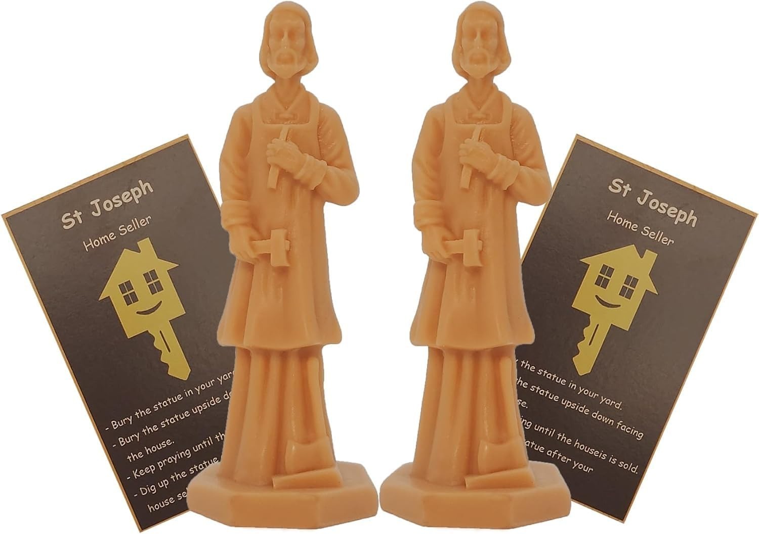 St Joseph Statue for Selling House Set of 2 with Instruction Cards