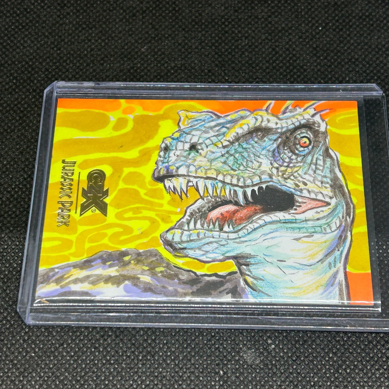 2026 JURASSIC PARK CRYPTOZOIC CZX VELOCIRAPTOR 1/1 ART SKETCH SIGNED XAM AWANSKI