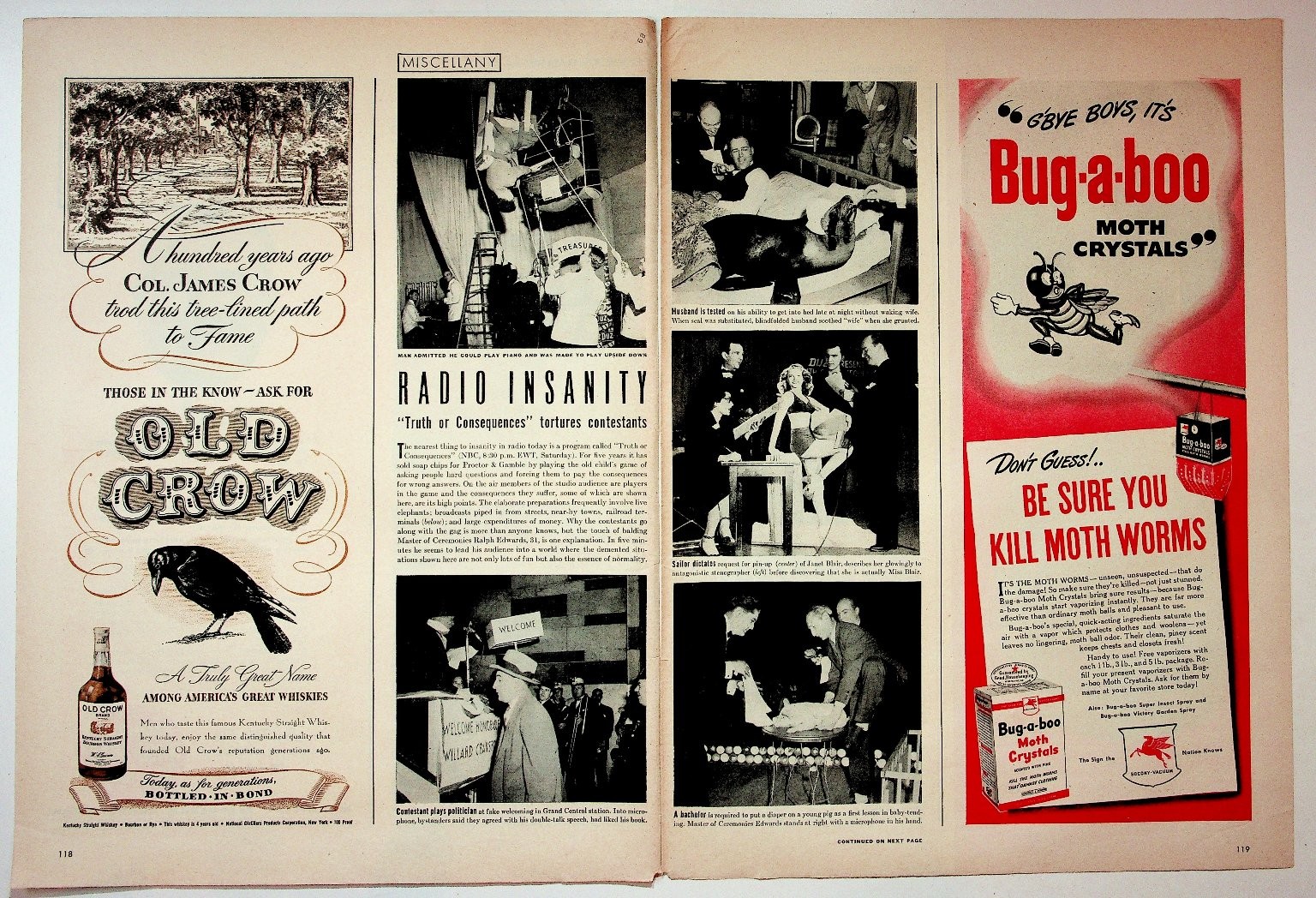 Truth or Consequences Radio Show Magazine Article 1940s B&W Photos