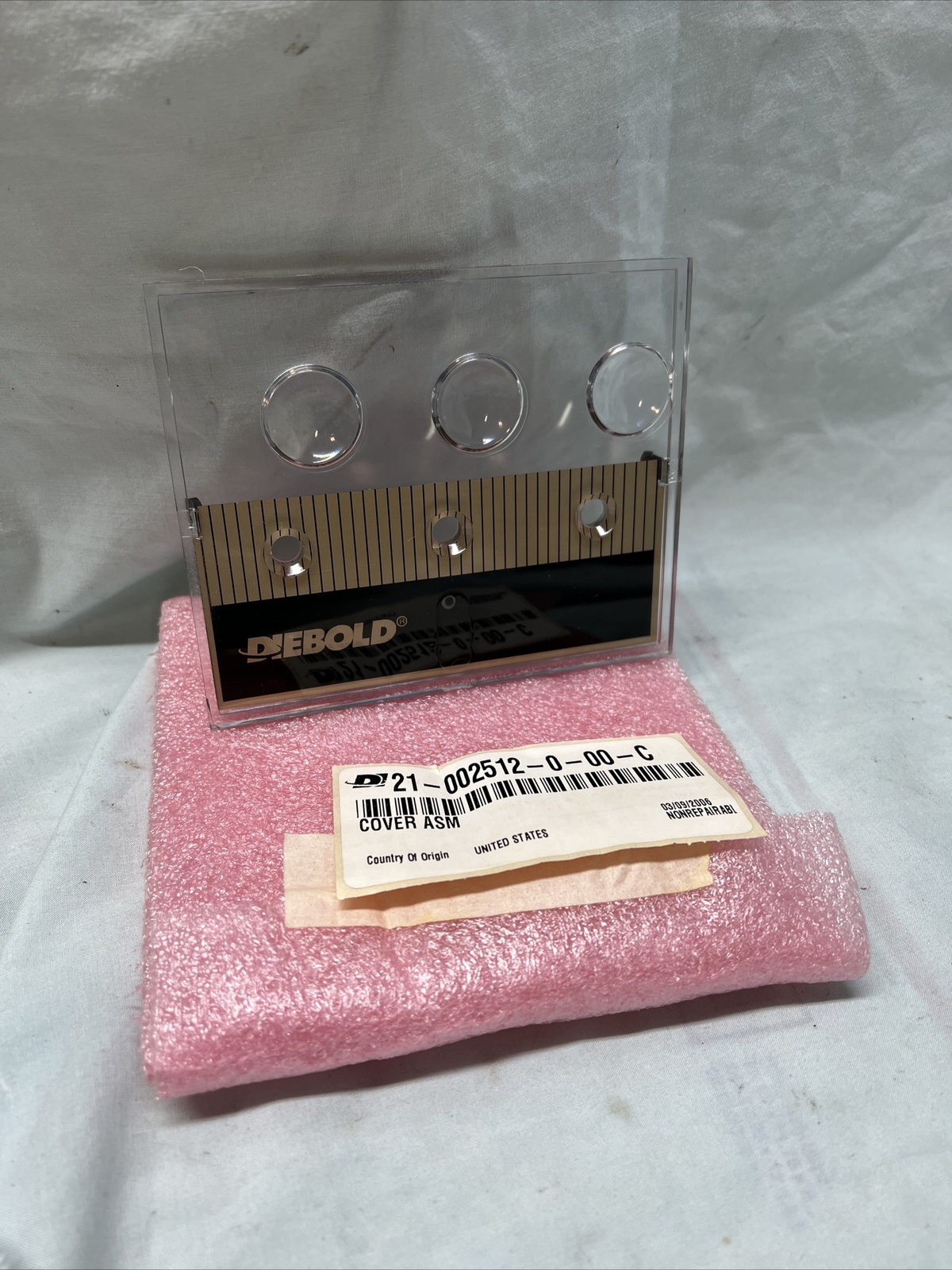 New Old Stock 1960's Diebold 3 Movement Vault Clock Original Face Plate Cover A3