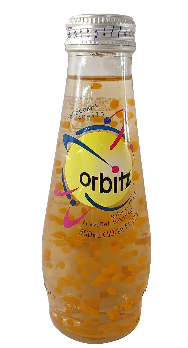 Vintage ORBITZ Raspberry Citrus Lava Lamp Drink NEW SEALED Full Unopened Bottle