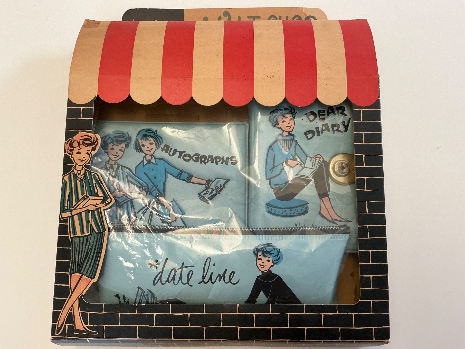 Vintage 1950's Ponytail Date Line Siris Teen Vinyl STORE DISPLAY RARE diary
