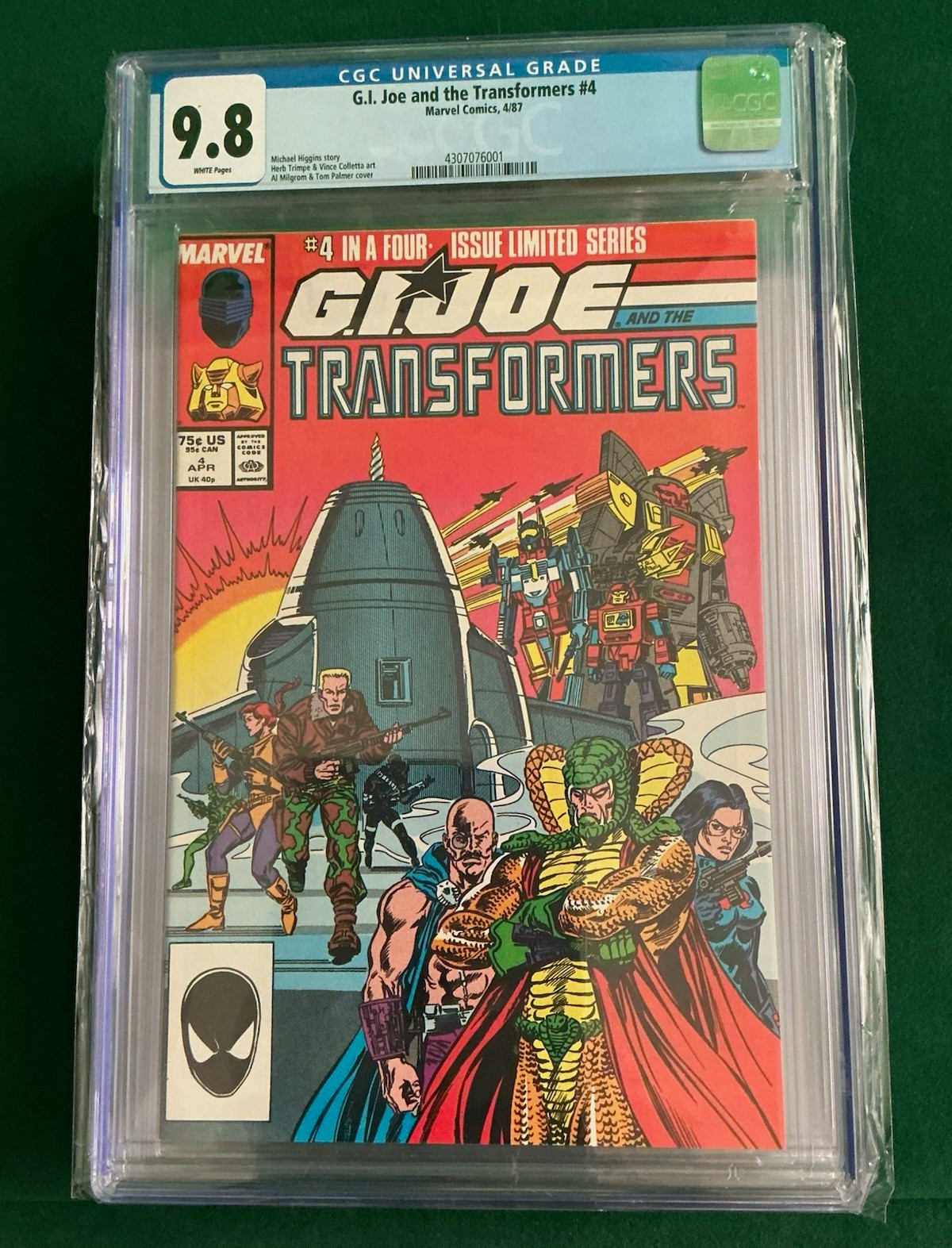 Marvel G.I. Joe and the Transformers #4 CGC 9.8 1st Printing (1987)