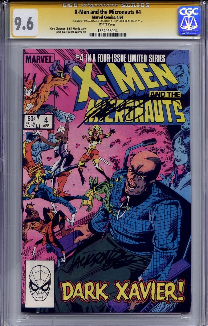 X-MEN AND THE MICRONAUTS #4 CGC 9.6 SS CHRIS CLAREMONT & JACKSON BUTCH GUICE