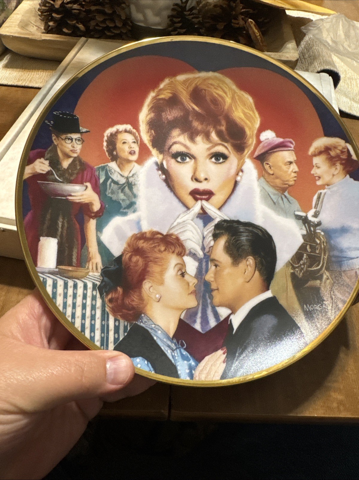 I Love Lucy Hamilton Commemorative Plate, 1992 by Morgan Weistling Collectible