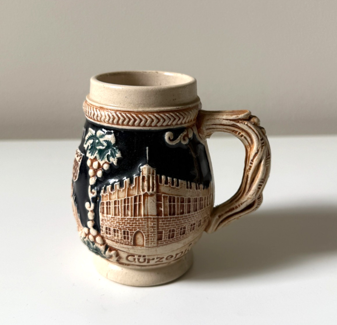 Vintage Würzburg Germany Opernhaus Beer Stein Mug Relief Stoneware 4