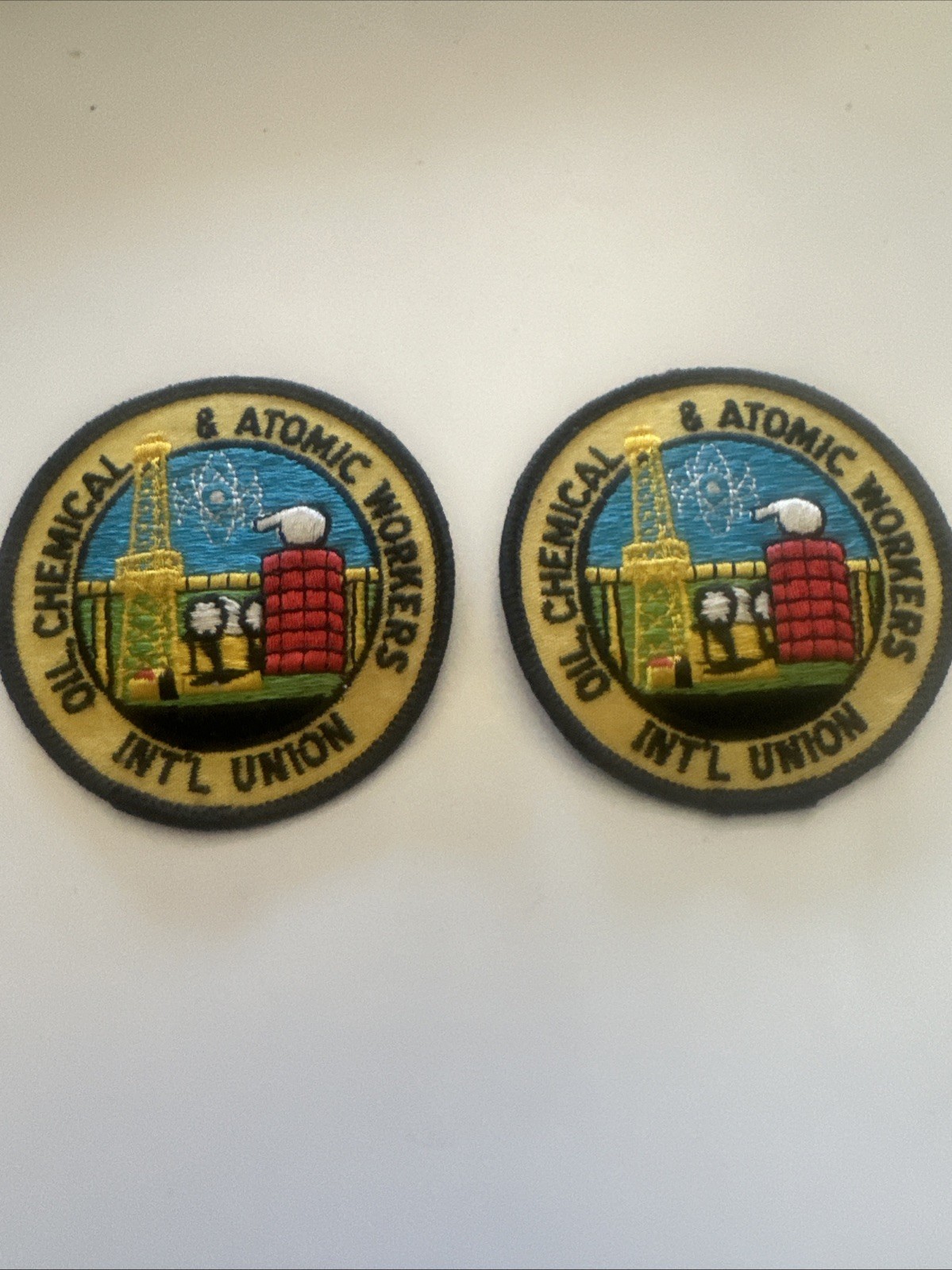 Vintage OCAW Oil Chemical & Atomic Workers International Union Patches Lot of 2