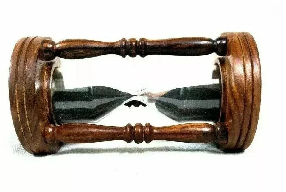 Antique Sand timer Wooden Hourglass Vintage Hourglass Maritime Nautical Decor