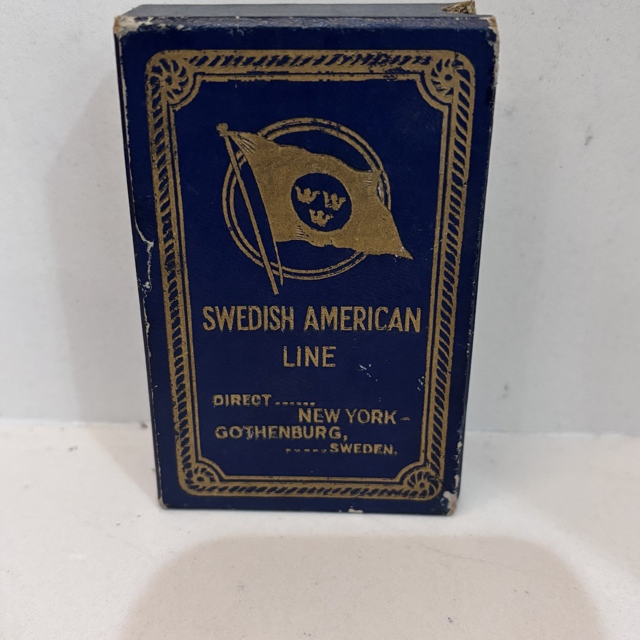Vintage 1930’s Swedish American Ocean Line Playing Cards  52+3 Jokers Bridge Box
