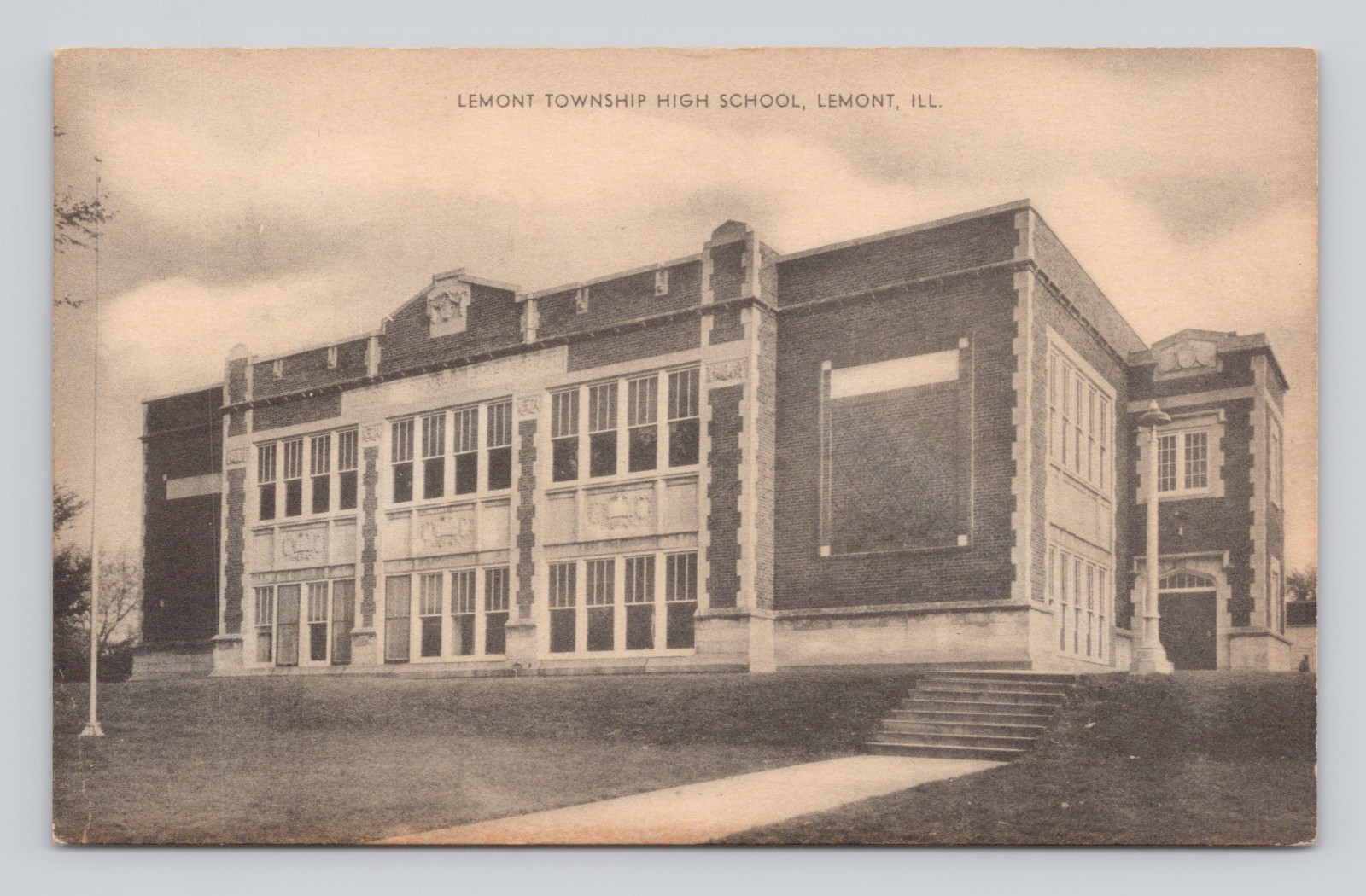 Postcard Lemont Township High School Lemont Illinois IL Unposted