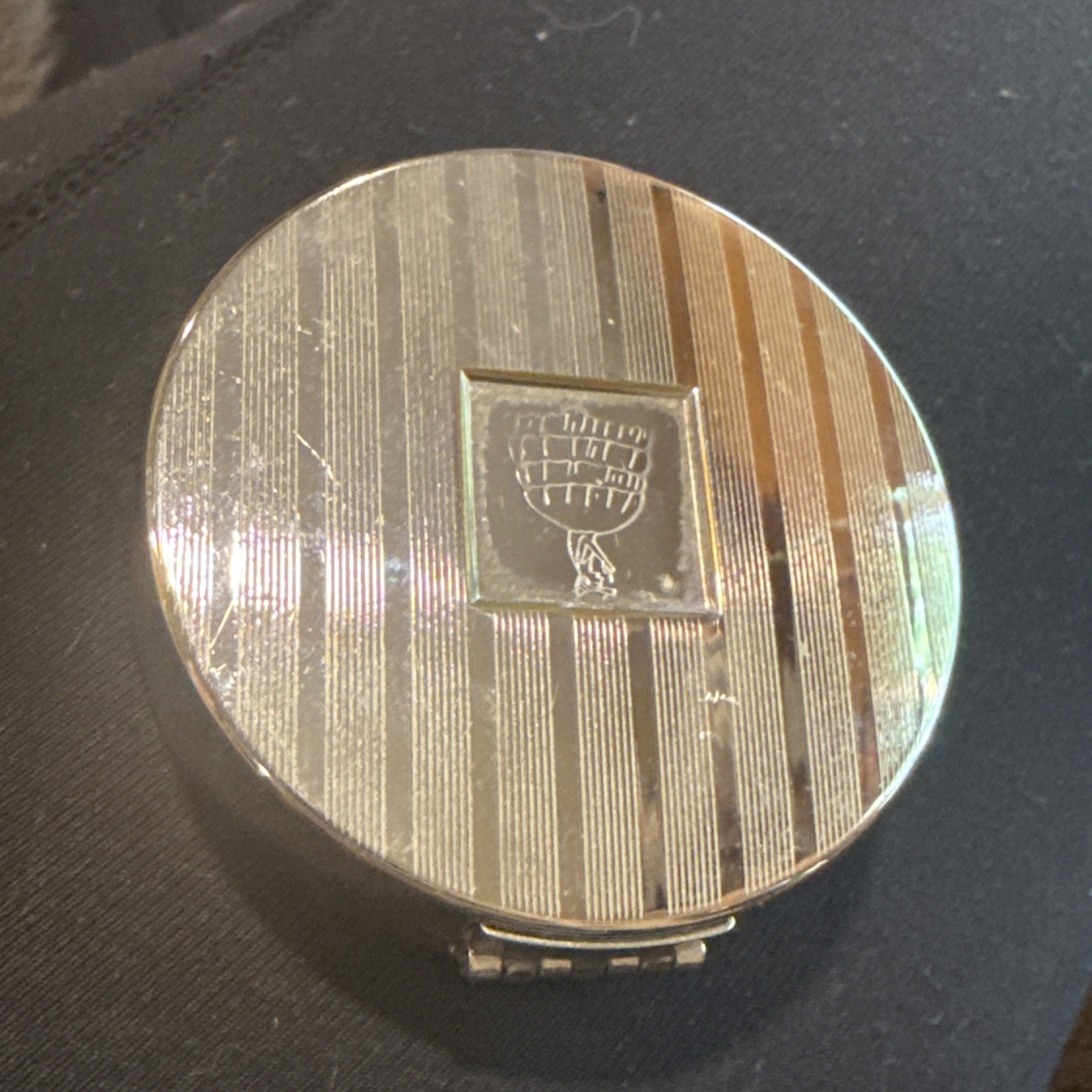 Tre-Jur Pressed Powder Compact c1920s NEW, PRISTINE Art Deco ANTIQUE