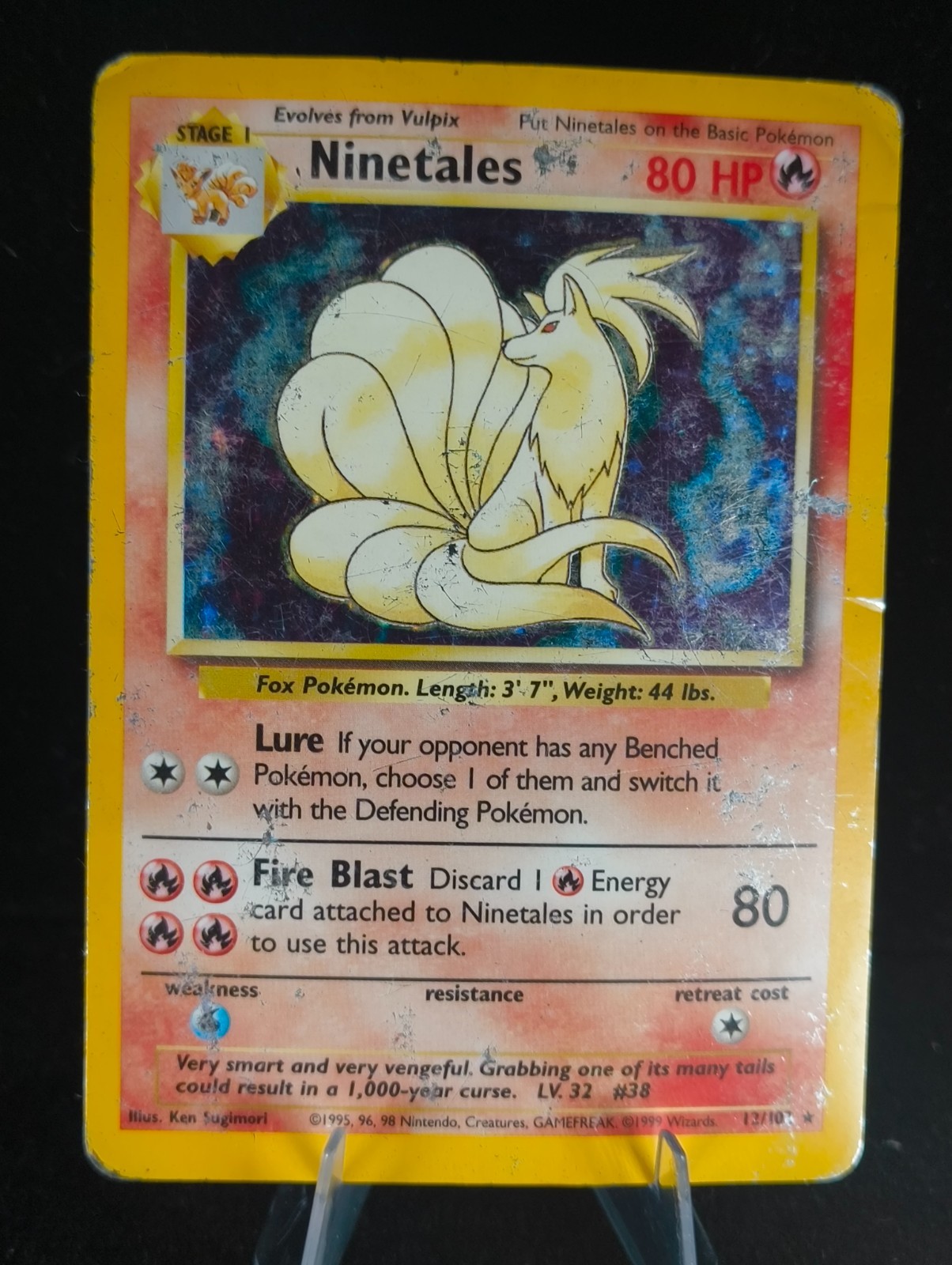 HP | Ninetales | base set unlimited 12/102 | Holo | Rare Holo