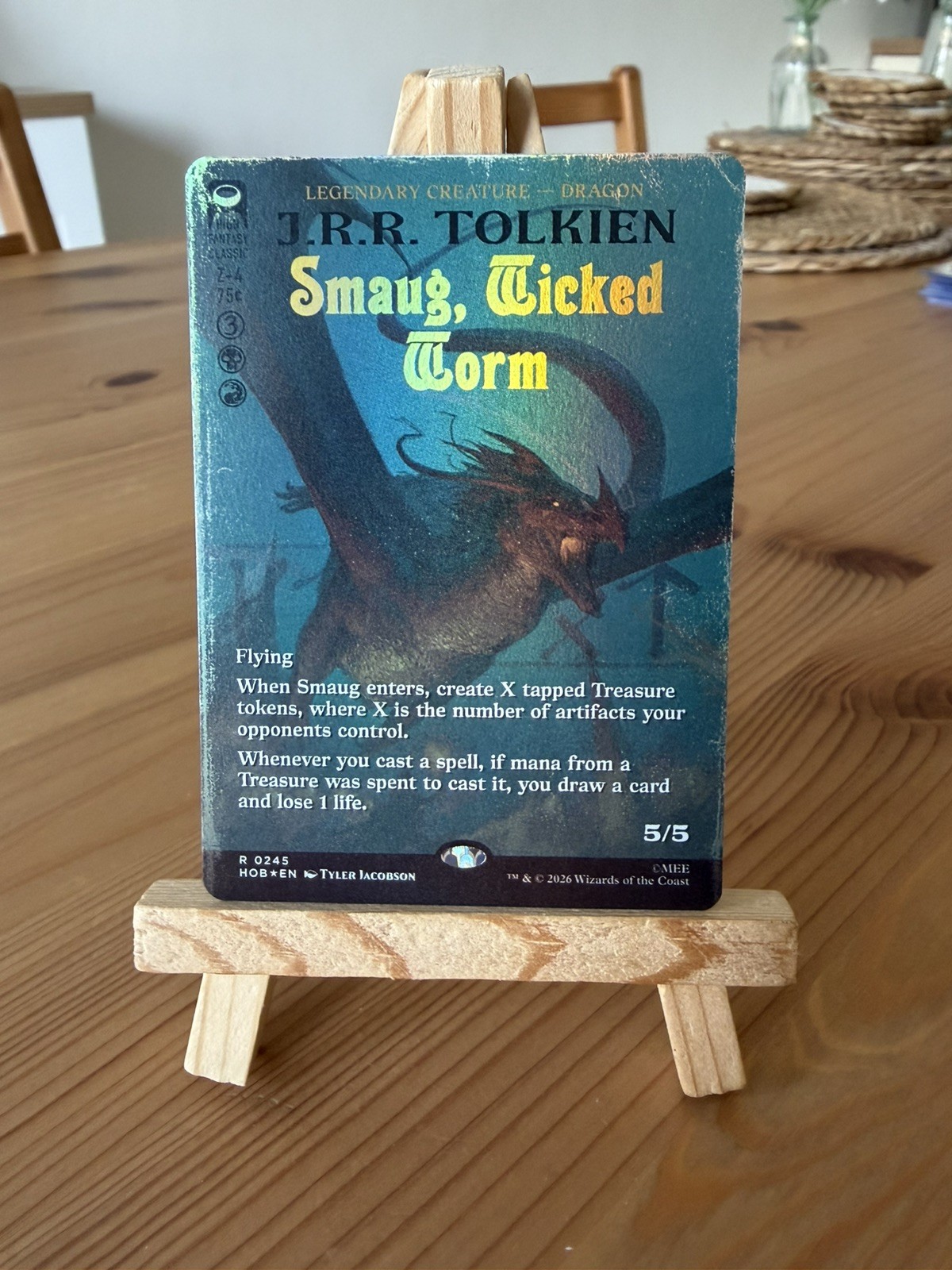 Smaug, Wicked Worm (Borderless) (HOB-245) - The Hobbit Foil Near Mint