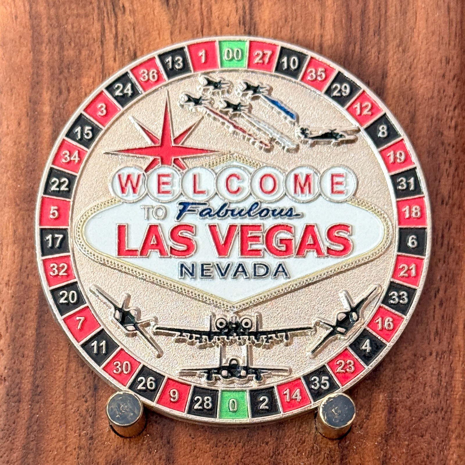 Nellis AFB Las Vegas Roulette Wheel Design Challenge Coin  W#25