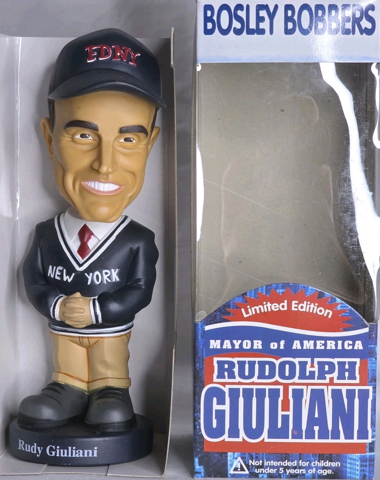 MAYOR Rudy RUDOLPH GIULIANI BOBBLEHEAD Bosley Bobblehead 107th New York Mayor