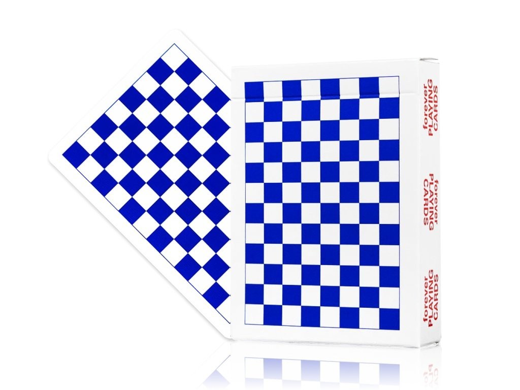 Anyone Worldwide Forever Playing Cards Edition 1 R.03 Blue Checkerboard