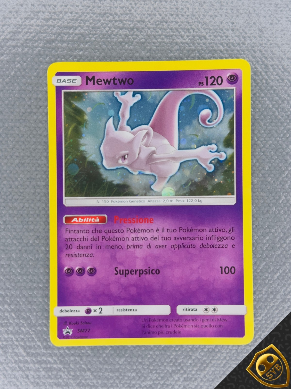 Mewtwo sm77 Black Star Promo Pokemon TCG Shining Legends Rare Italian
