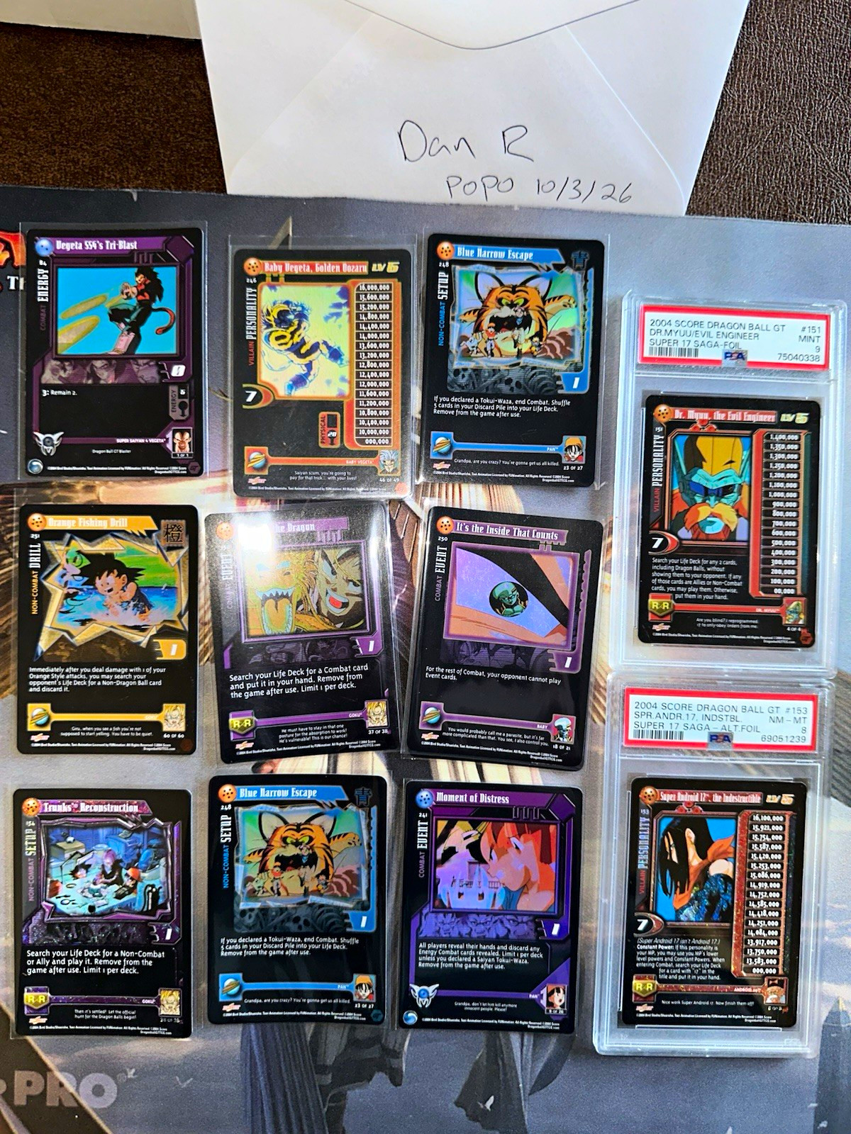 SCORE 2004 Dragon Ball GT ultra rare 11 card LOT 
