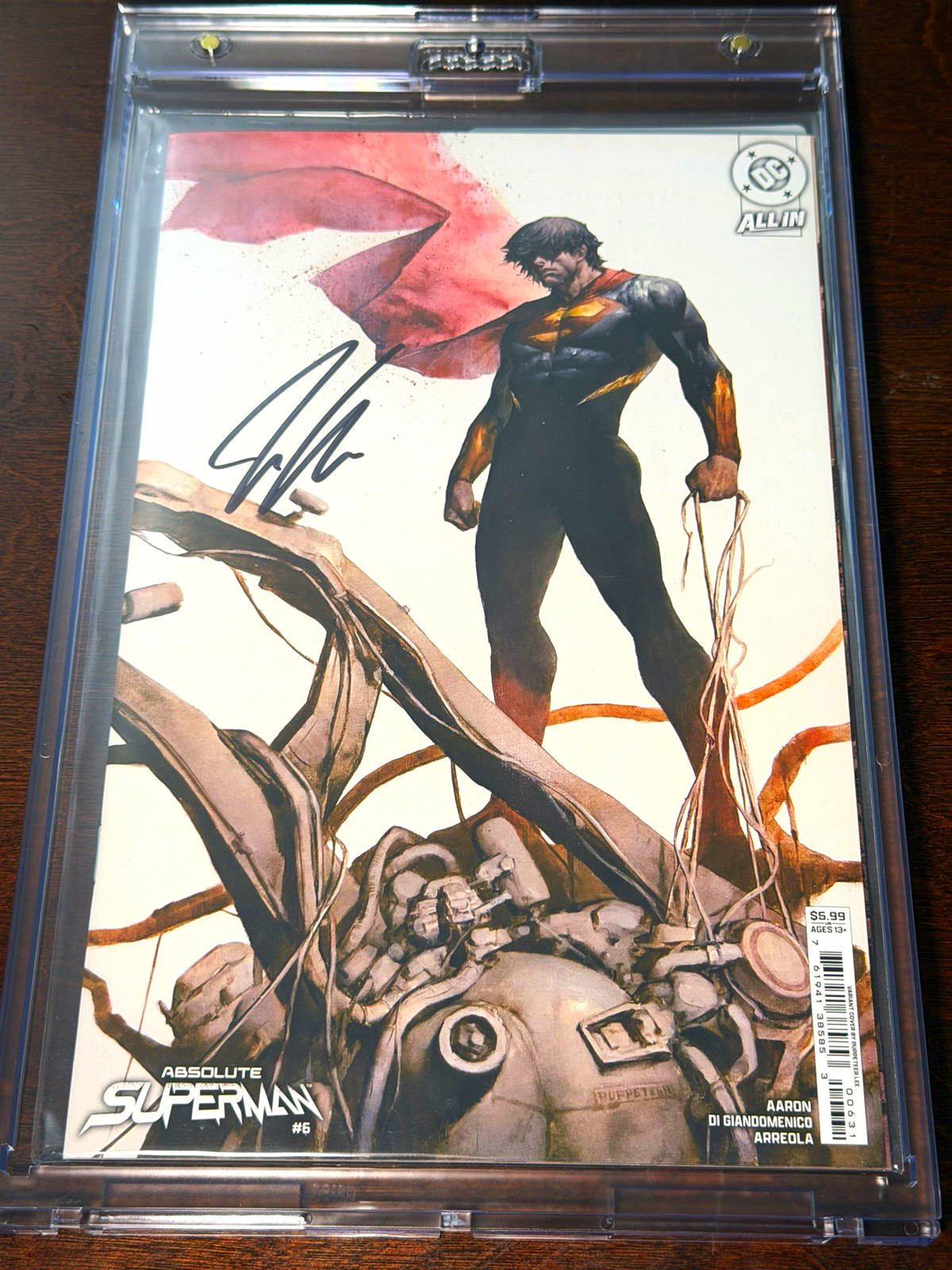 FREE SHIPPING Absolute Superman #6 First Print Signed by Jason Aaron w/ COA